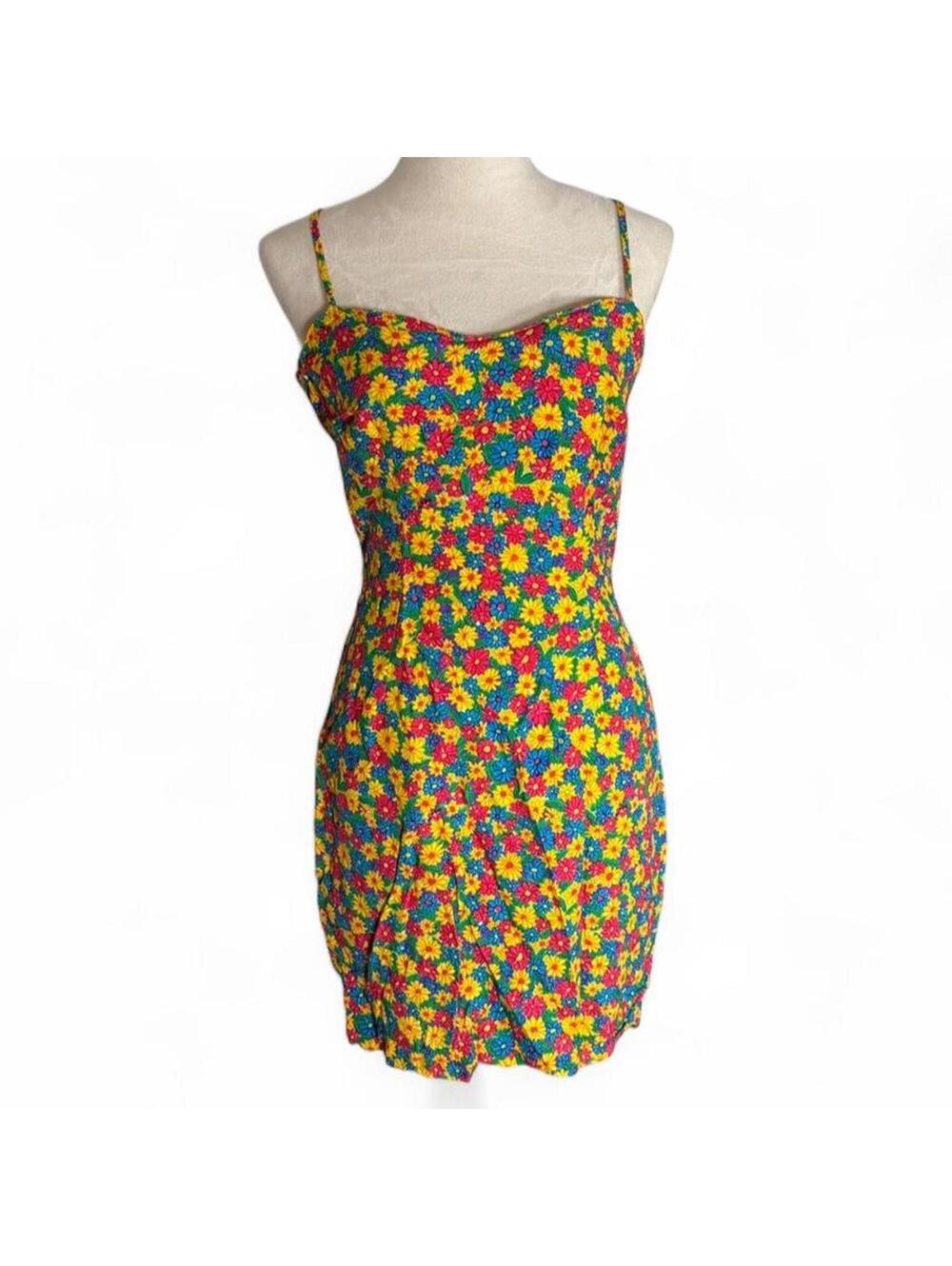 y2k 90s floral mini dress